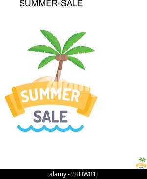 Summer-sale Simple vector icon.Perfect color modern pictogram on editable stroke. Summer-sale icons for your business project Stock Vector