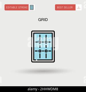 Grid Simple vector icon. Stock Vector