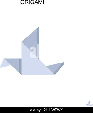 Origami Simple vector icon. Illustration symbol design template for web mobile UI element. Stock Vector
