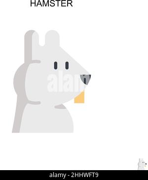 Hamster Simple vector icon. Illustration symbol design template for web mobile UI element. Stock Vector
