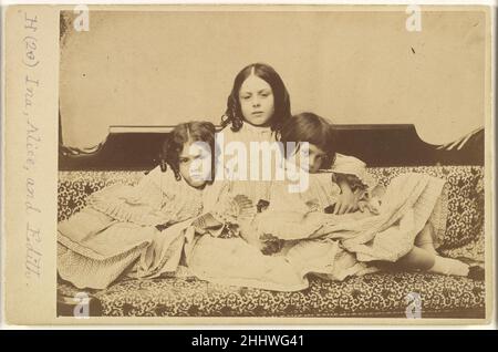 Edith, Ina and Alice Liddell on a Sofa Summer 1858 Lewis Carroll British. Edith, Ina and Alice Liddell on a Sofa  306206