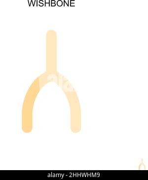 Wishbone Simple vector icon. Illustration symbol design template for web mobile UI element. Stock Vector