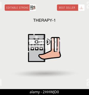 Therapy-1 Simple vector icon. Stock Vector