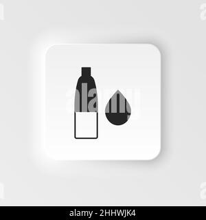 Wet neumorphic icon vector, filled flat sign, solid pictogram isolated on white. Symbol, Vector neumorphic icon on white background Stock Vector