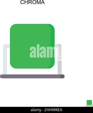 Chroma Simple vector icon. Illustration symbol design template for web mobile UI element. Stock Vector