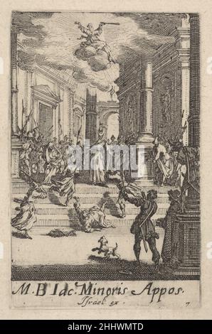 Martyrdom of Saint James the Lesser, from the series 'The little apostles' (Les petits apôtres) ca. 1632 Jacques Callot French. Martyrdom of Saint James the Lesser, from the series 'The little apostles' (Les petits apôtres)  410289 Stock Photo