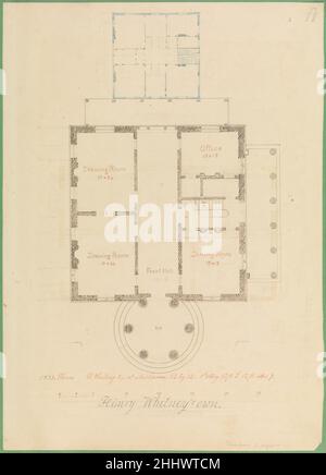 House for Henry Whitney, New Haven, Connecticut (client's plan) 1835 Alexander Jackson Davis American. House for Henry Whitney, New Haven, Connecticut (client's plan)  395038 Stock Photo