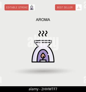 Aroma Simple vector icon. Stock Vector