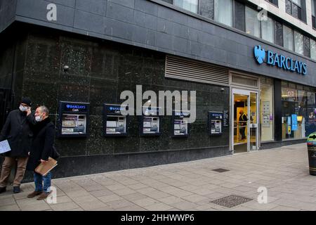 London, UK. 24th Jan, 2022. Exterior view of a branch of Barclays Bank. (Credit Image: © Dinendra Haria/SOPA Images via ZUMA Press Wire) Stock Photo