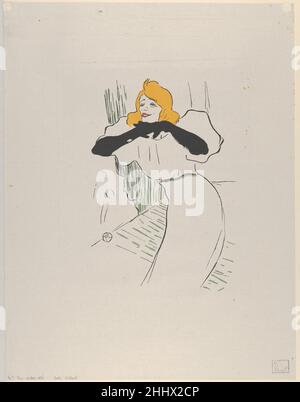 Yvette Guilbert 1894 after Henri de Toulouse-Lautrec French. Yvette Guilbert  641159 Stock Photo