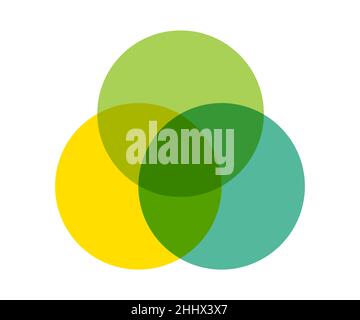 Venn diagram circles chart infographic. Vector design elements for business strategy presentation. Stock Vector