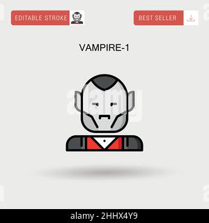 Vampire-1 Simple vector icon. Stock Vector