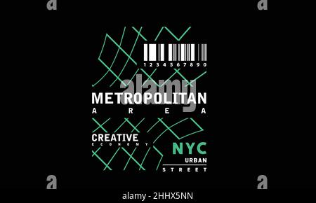 New York urban t-shirt monogram text vector template Stock Vector