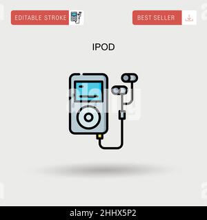 Ipod Simple vector icon. Stock Vector