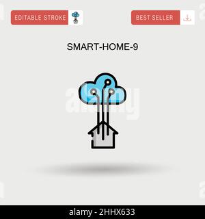Smart-home-9 Simple vector icon. Stock Vector
