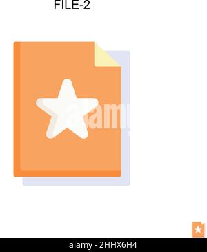 File-2 Simple vector icon. Illustration symbol design template for web mobile UI element. Stock Vector