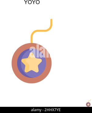 Yoyo Simple vector icon. Illustration symbol design template for web mobile UI element. Stock Vector