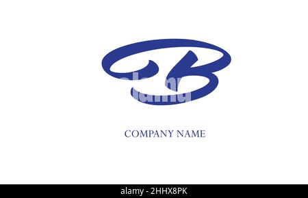 Alphabet B logo artistic or symbolic design abstract monogram text vector template Stock Vector