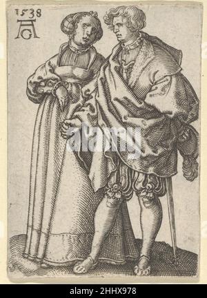 Dancing Couple, from The Small Wedding Dancers 1538 Heinrich Aldegrever German. Dancing Couple, from The Small Wedding Dancers  428733 Stock Photo
