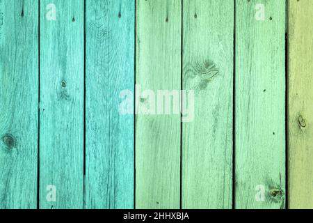 Multicolored blue, green and yellow wooden tiles background Stock Photo