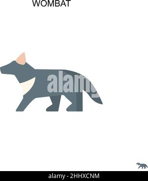 Wombat Simple vector icon. Illustration symbol design template for web mobile UI element. Stock Vector