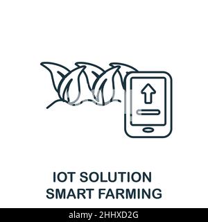 Smart Farming icon. Line element from iot solution collection. Linear Smart Farming icon sign for web design, infographics and more. Stock Vector