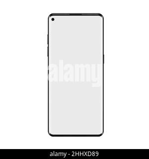 Smartphone realistic mockup front view with blank screen Stock Vector