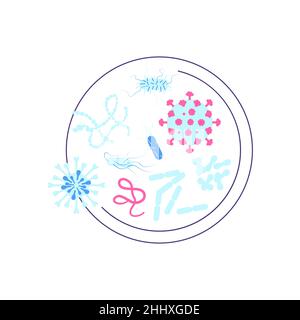 Microbes Colony Icon Stock Photo - Alamy