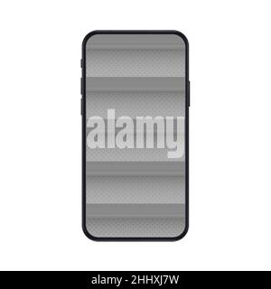 Mobile phone with empty shelves for online store mockup vector illustration Stock Vector