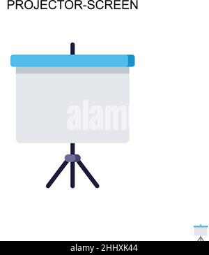 Projector-screen Simple vector icon. Illustration symbol design template for web mobile UI element. Stock Vector