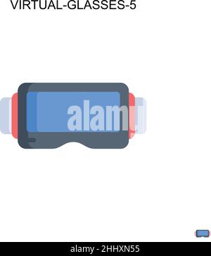 Virtual-glasses-5 Simple vector icon. Illustration symbol design template for web mobile UI element. Stock Vector