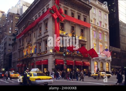usa new york 5éme avenue christmas season decoration Stock Photo