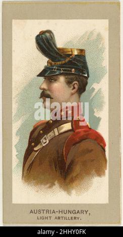 Light Artillery, Austria-Hungary, from the Military Uniforms series (T182) issued by Abdul Cigarettes 1881 Issued by Abdul Cigarettes Trade cards from the 'Military Uniforms' series (T182), issued in 1881 to promote Abdul Cigarettes.. Light Artillery, Austria-Hungary, from the Military Uniforms series (T182) issued by Abdul Cigarettes  631526 Stock Photo