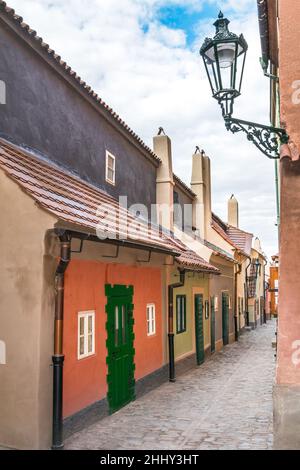 The Golden Lane street in Prague, Czech Republic, Europe. Stock Photo