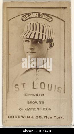 Robert Lee 'Parisian Bob' Caruthers, St. Louis Browns, from the Old Judge series (N172) for Old Judge Cigarettes 1886 Issued by Goodwin & Company The 'Old Judge' series of baseball cards (N172) was issued by Goodwin & Company from 1887 to 1890 to promote Old Judge Cigarettes.. Robert Lee 'Parisian Bob' Caruthers, St. Louis Browns, from the Old Judge series (N172) for Old Judge Cigarettes  403769 Stock Photo