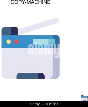 Copy-machine Simple vector icon. Illustration symbol design template for web mobile UI element. Stock Vector