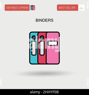 Binders Simple vector icon. Stock Vector