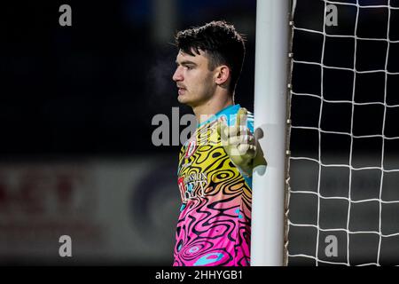 Luton, UK. 25th Jan, 2022. Goalkeeper Max O'Leary (12) of Bristol City during the Sky Bet Championship match between Luton Town and Bristol City at Kenilworth Road, Luton, England on 25 January 2022. Photo by David Horn. Credit: PRiME Media Images/Alamy Live News Stock Photo