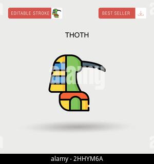 Egypt god Thoth, ancient Egyptian religion and mythology deity, vector ...