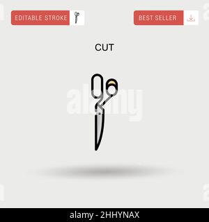Cut Simple vector icon Stock Vector Image & Art - Alamy