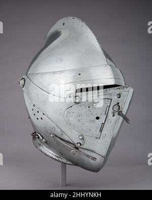 Halberd Mask exposed helmets of medieval armor Stock Photo - Alamy