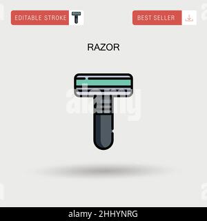 Razor Simple vector icon. Stock Vector