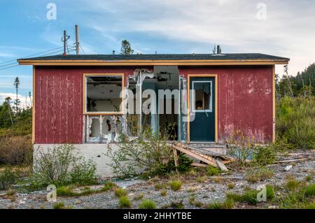 Remains of Trinity Loop amusement park in Newfoundland. DETAILS IN DESCRIPTION. Stock Photo
