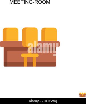 Meeting-room Simple vector icon. Illustration symbol design template for web mobile UI element. Stock Vector