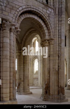 Caen, Saint-Nicolas, Blick von Nordwesten in den Chor Stock Photo