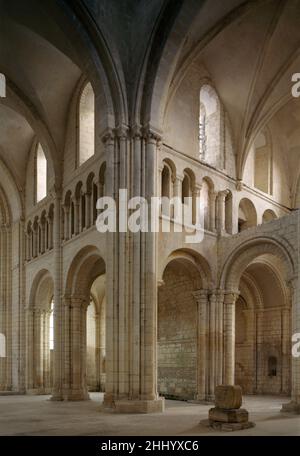 Caen, Saint-Nicolas, Blick von Nordwesten in die Vierung Stock Photo