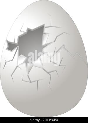 Shell egg icon cartoon vector. Eggshell easter Stock Vector