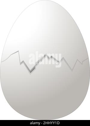 Break egg icon cartoon vector. Broken eggshell Stock Vector