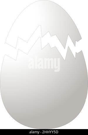 Boiled food icon cartoon vector. Egg broken Stock Vector
