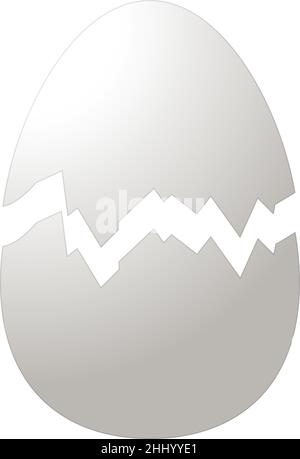 Eggshell break icon cartoon vector. Broken egg Stock Vector